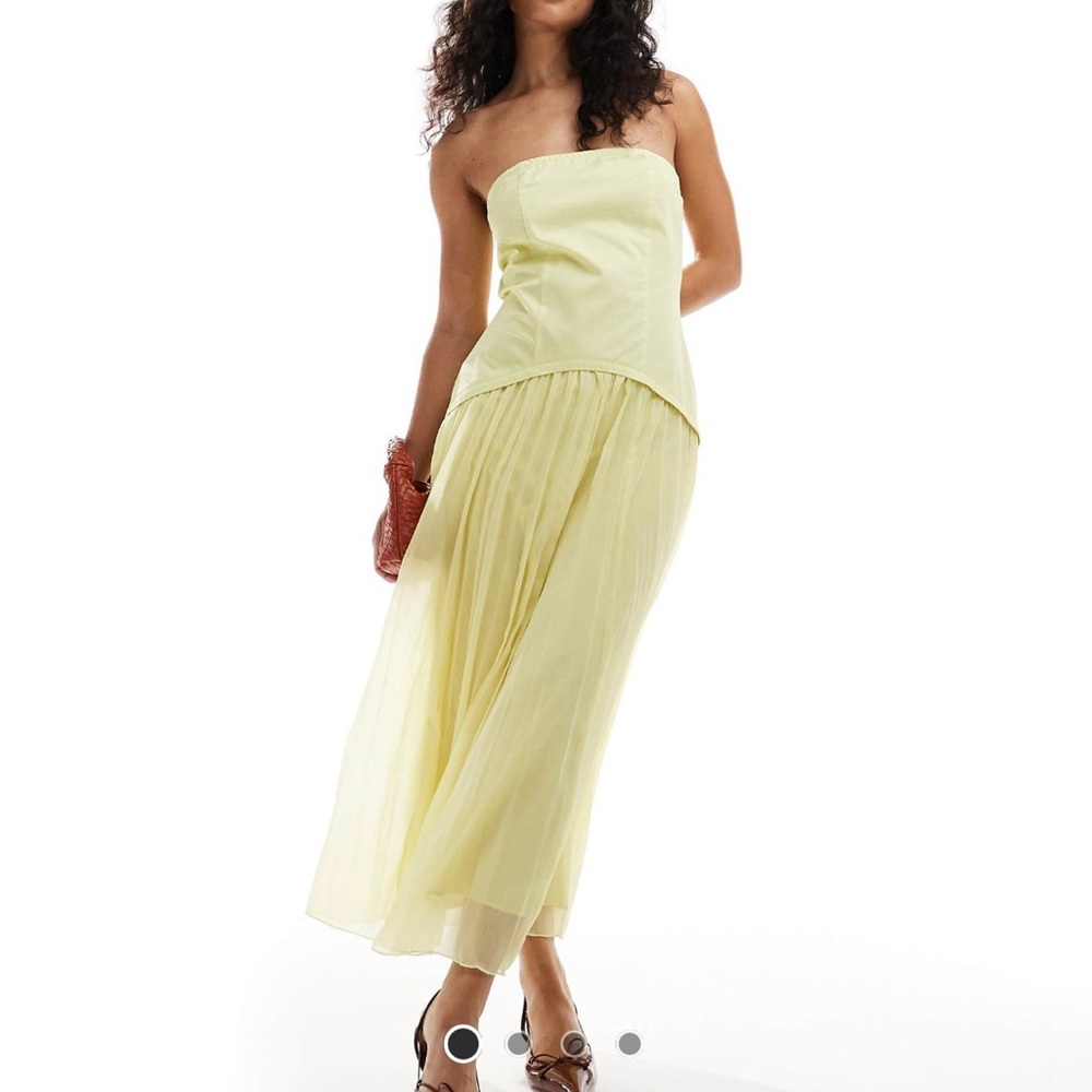 Drop Waist pleated maxi dress